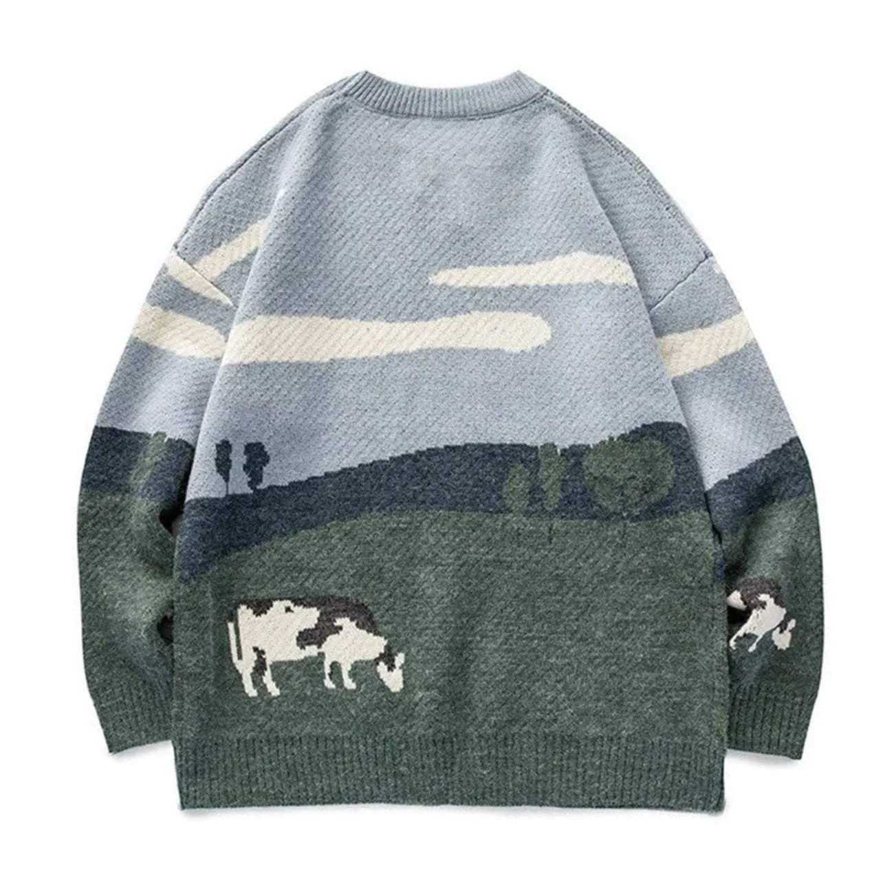 Prairie Cow Pattern Sweater