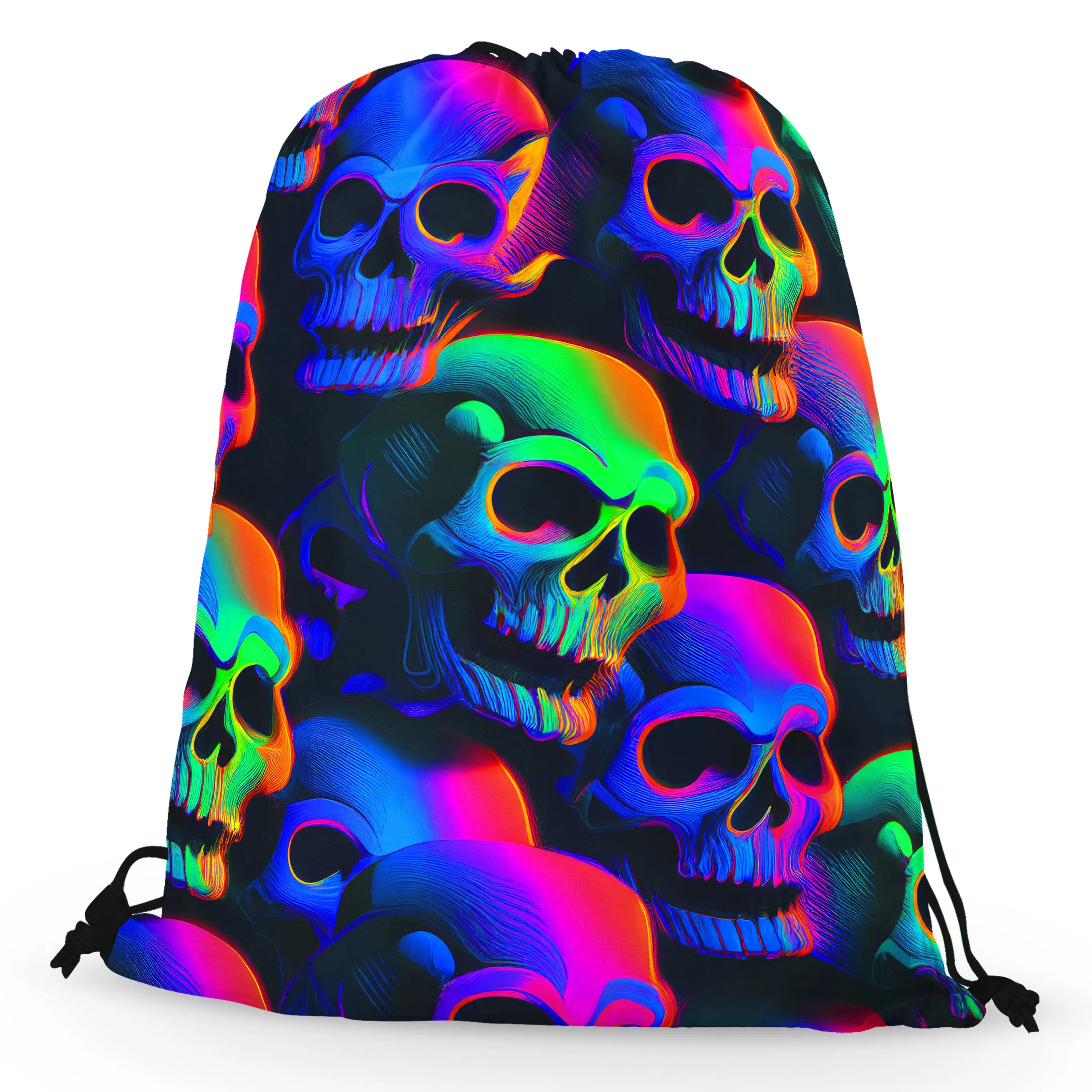 Psychedelic Nightmare Drawstring Bag