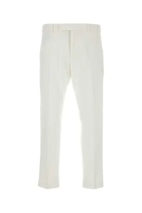 Pt Torino White Stretch Corduroy Pant