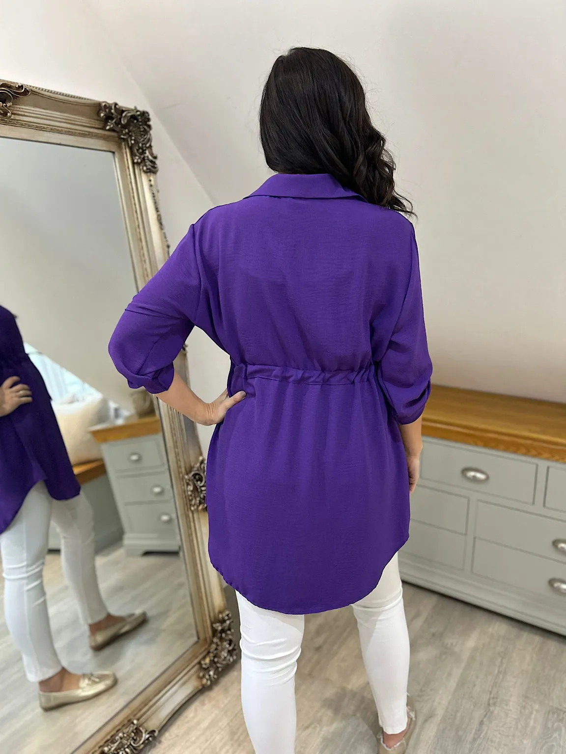 Purple Tie Waist Tunic Rosie