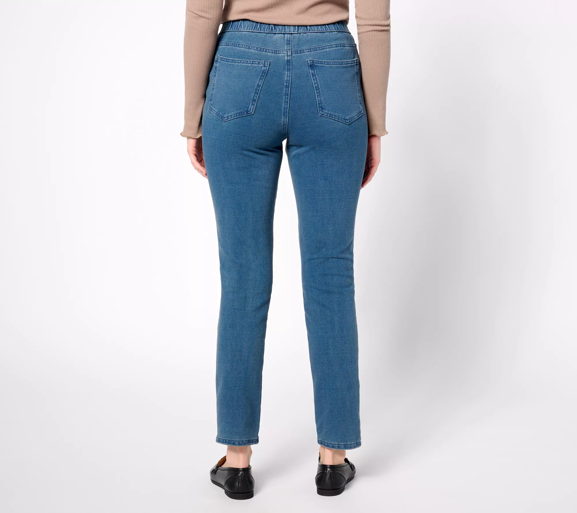 Quacker Factory Short DreamJeannes Pull-On Slim Leg Jeans