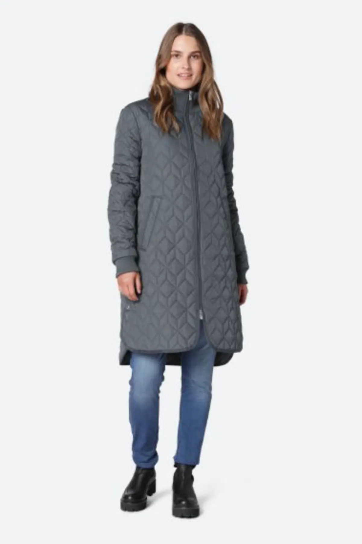 Quilted Coat - Dark Shadow