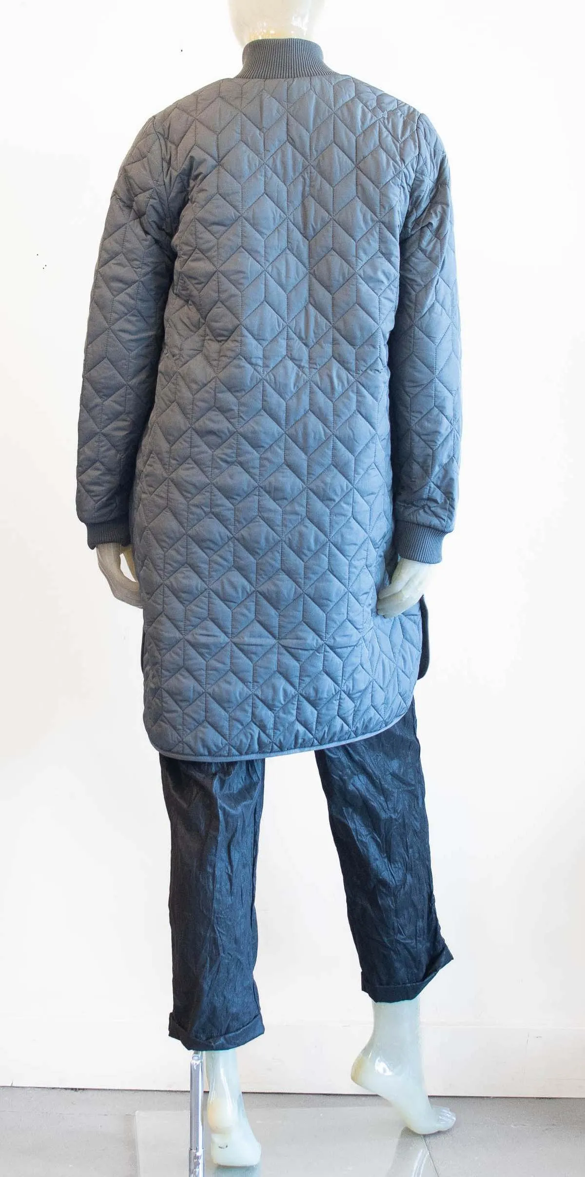 Quilted Coat - Dark Shadow