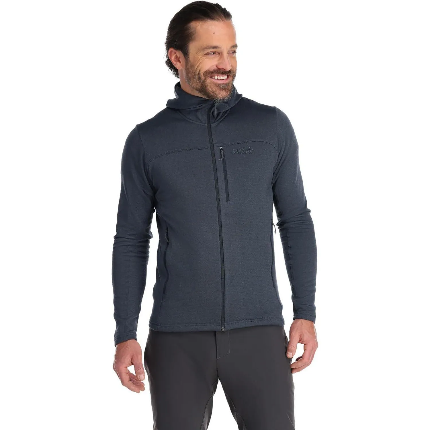 RAB Men’s Graviton Hoody Stretch Fleece Jacket for Hiking, Climbing, & Casual Use