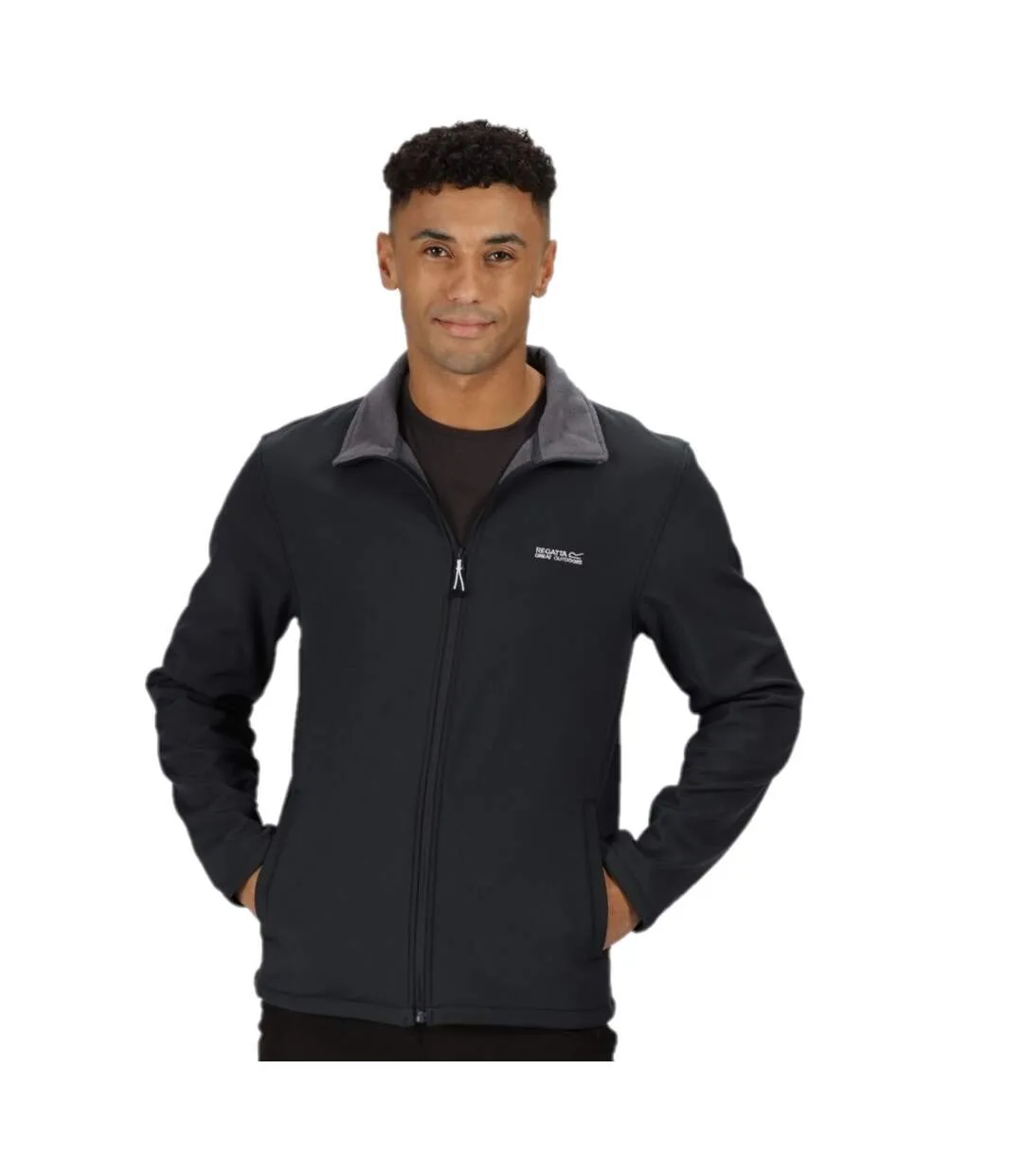 Regatta Mens Cera V Wind Resistant Soft Shell Jacket (Black) - UTRG6259