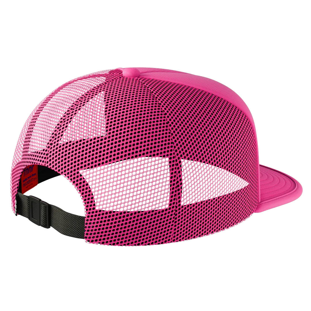 rnnr running trucker hat: Bolt Pink