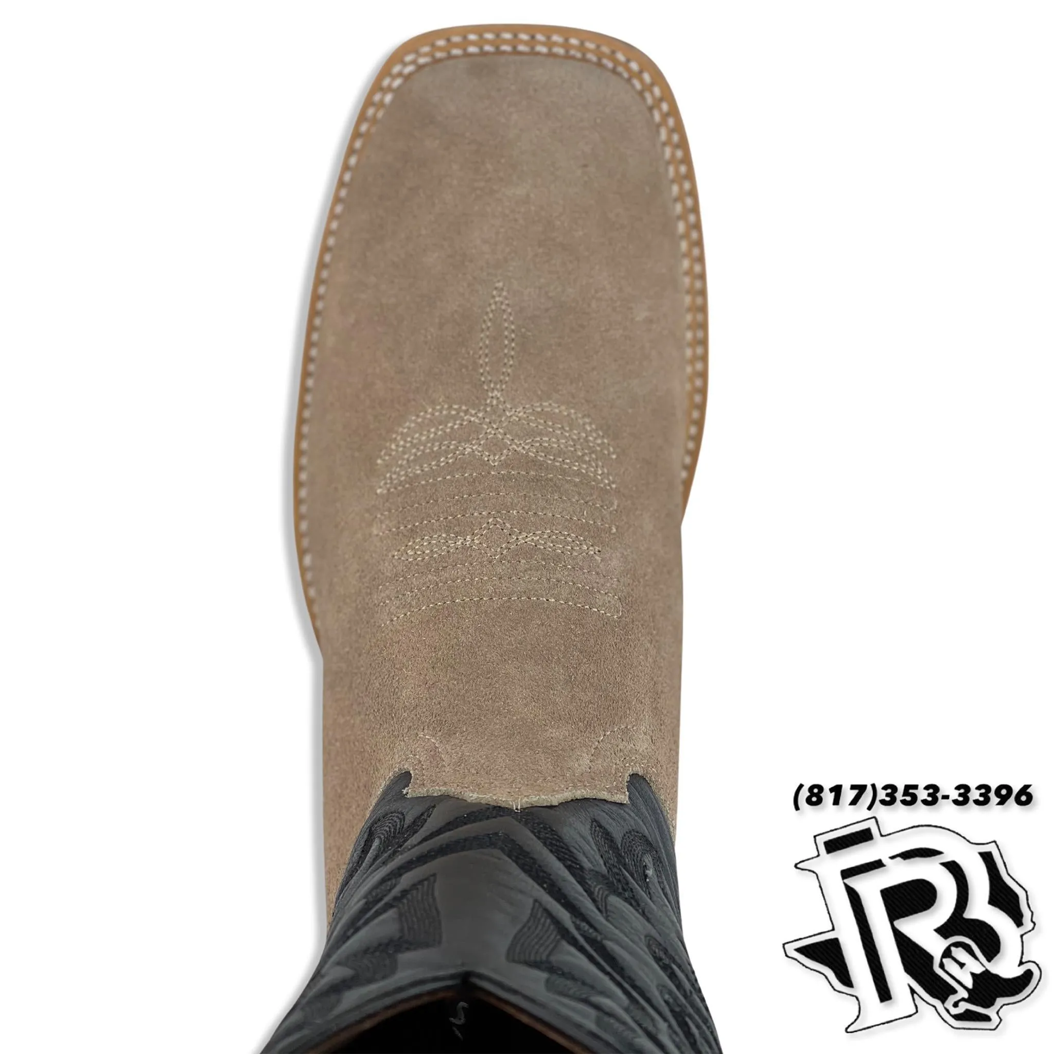 ROUGH OUT BOOTS | CAMEL COLOR MEN SQUARE TOE BOOTS