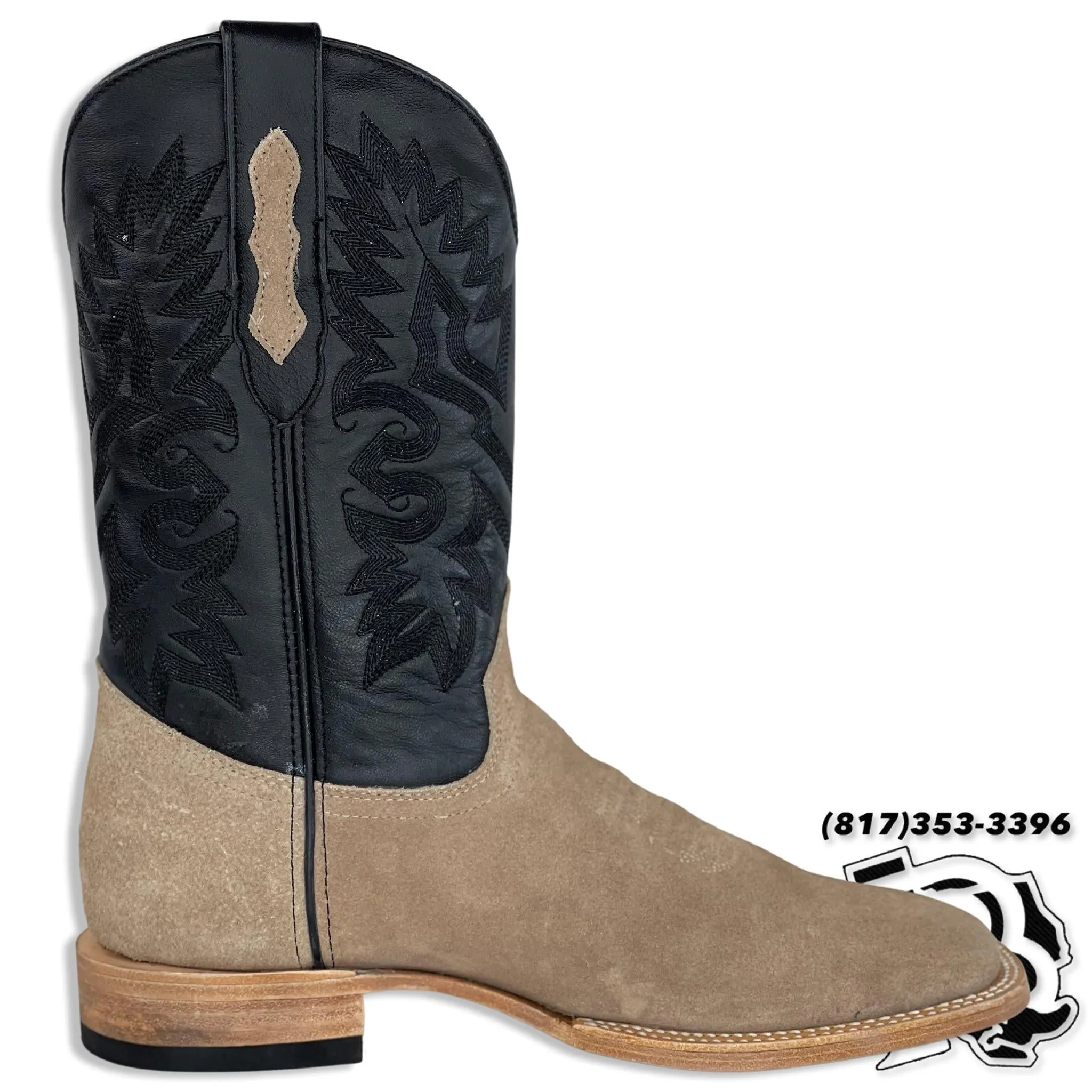 ROUGH OUT BOOTS | CAMEL COLOR MEN SQUARE TOE BOOTS