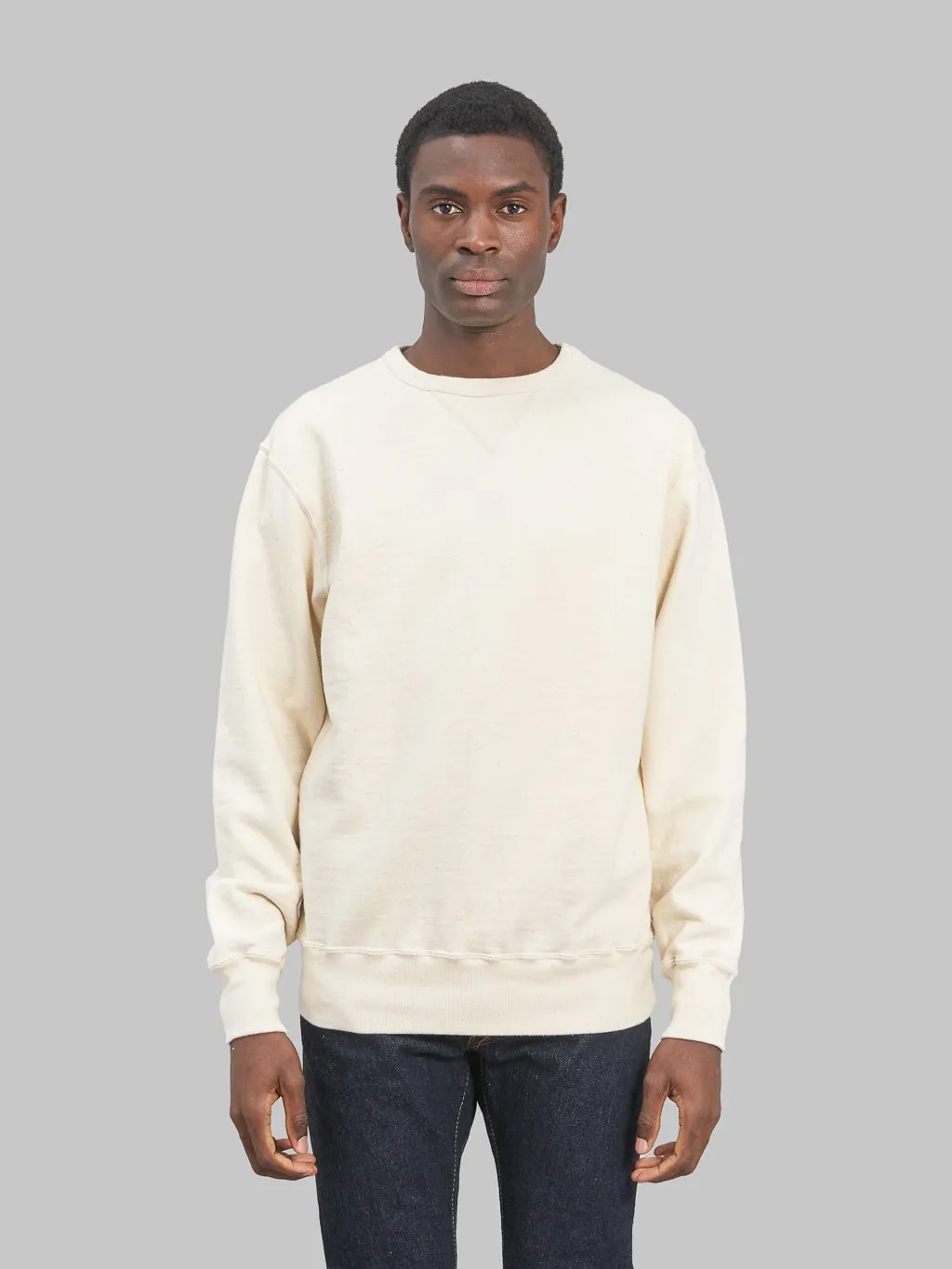 Samurai Jeans SWS-SC01 Japanese Cotton Sweatshirt Natural