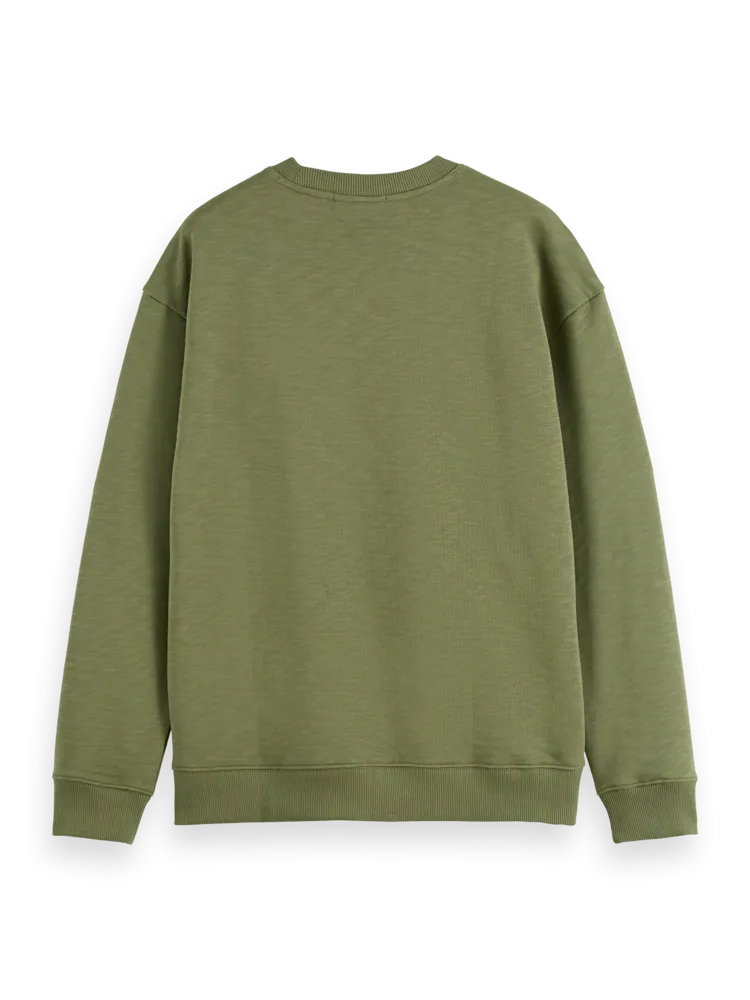 Scotch & Soda Crewneck Sweater - GREEN IVY