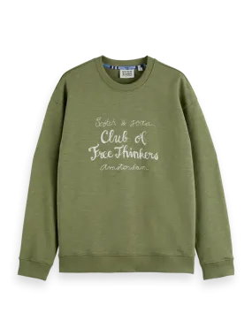 Scotch & Soda Crewneck Sweater - GREEN IVY