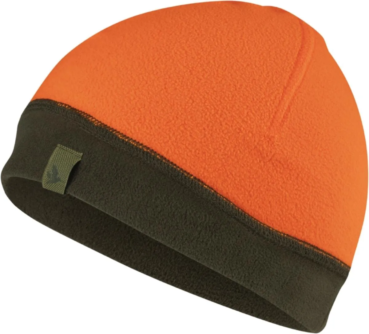 Seeland Reversible fleece hat Pine green/Hi-Vis orange