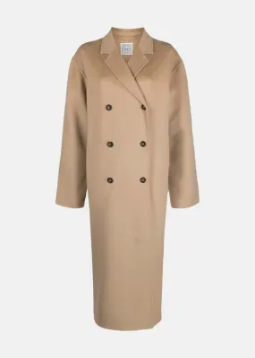 Signature Double Breasted Coat - Beige