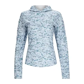 Simms Women's Simms Challenger Solar Hoody Ghost Camo Neptune