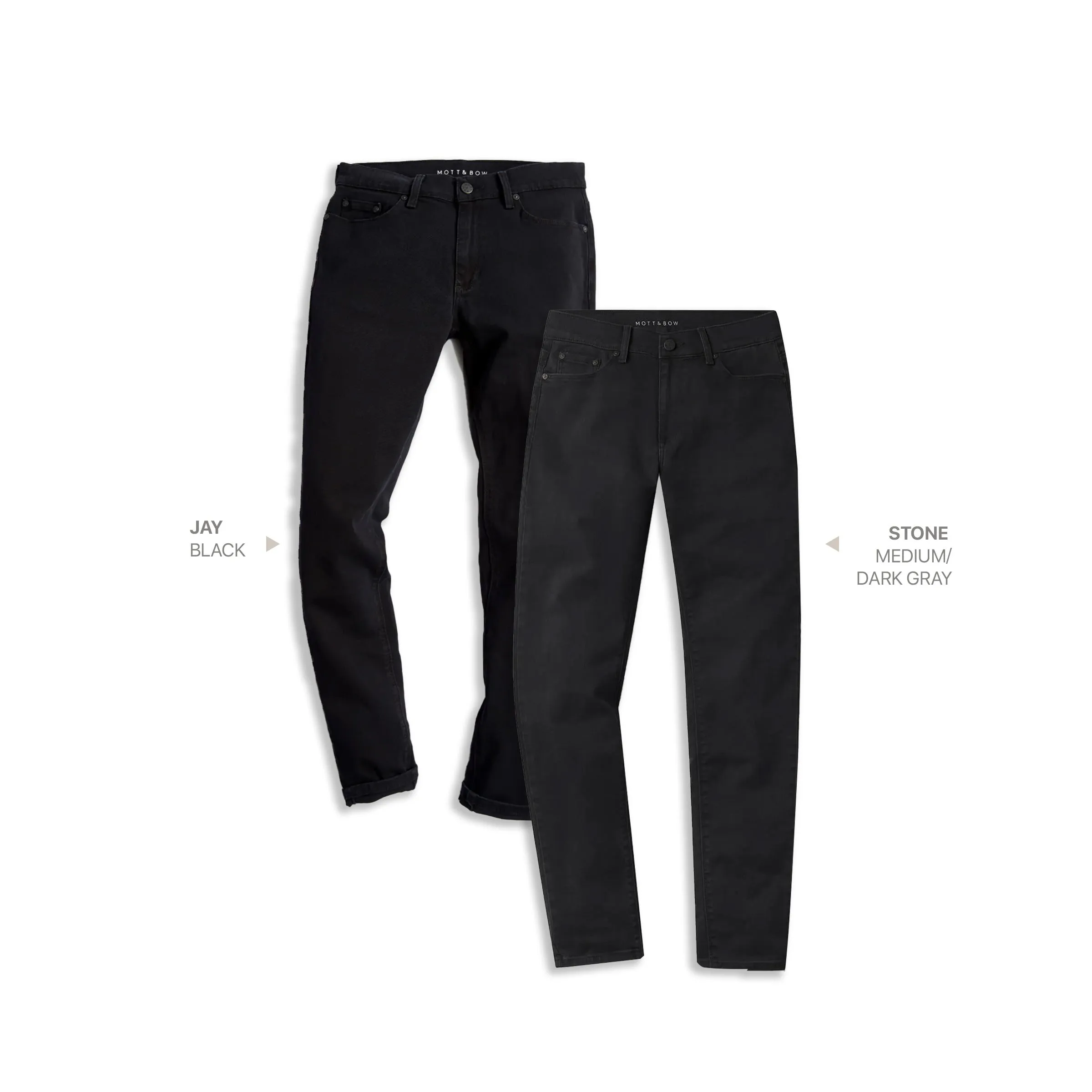 Skinny Jay Black and Skinny Stone Medium/Dark Gray 2-pack Jeans