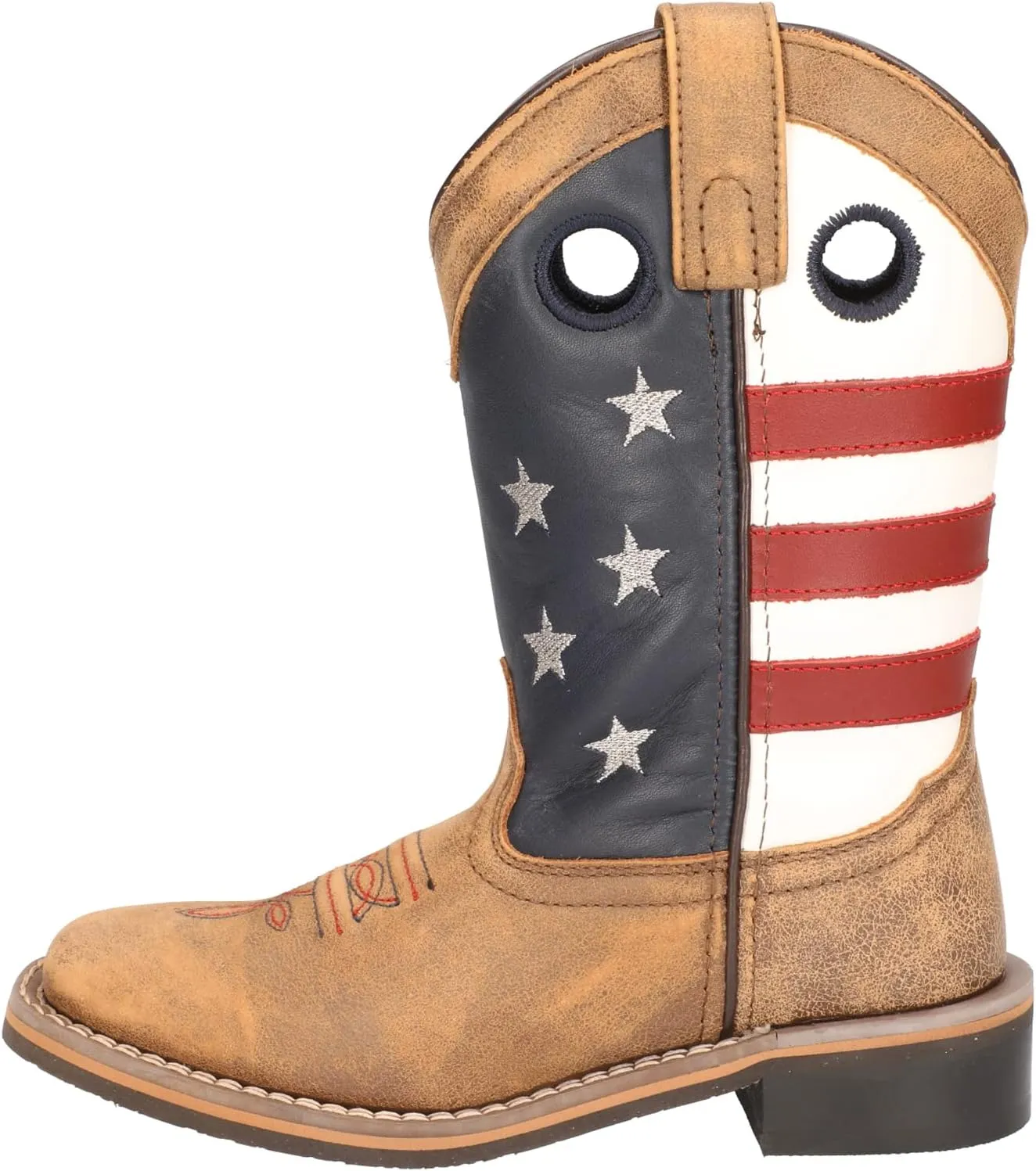 SMOKEY MOUNTAIN STARS AND STRIPES WESTERN BOOTS YOUTH 6.5