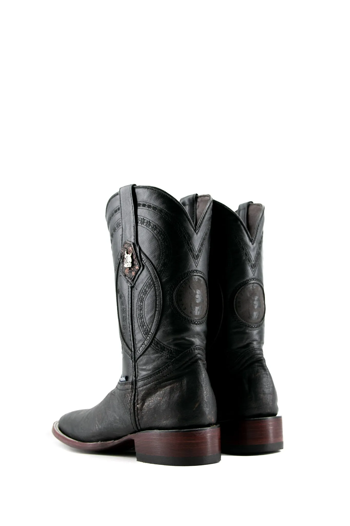 Smooth Ostrich Square Toe Exotic Cowboy Boot