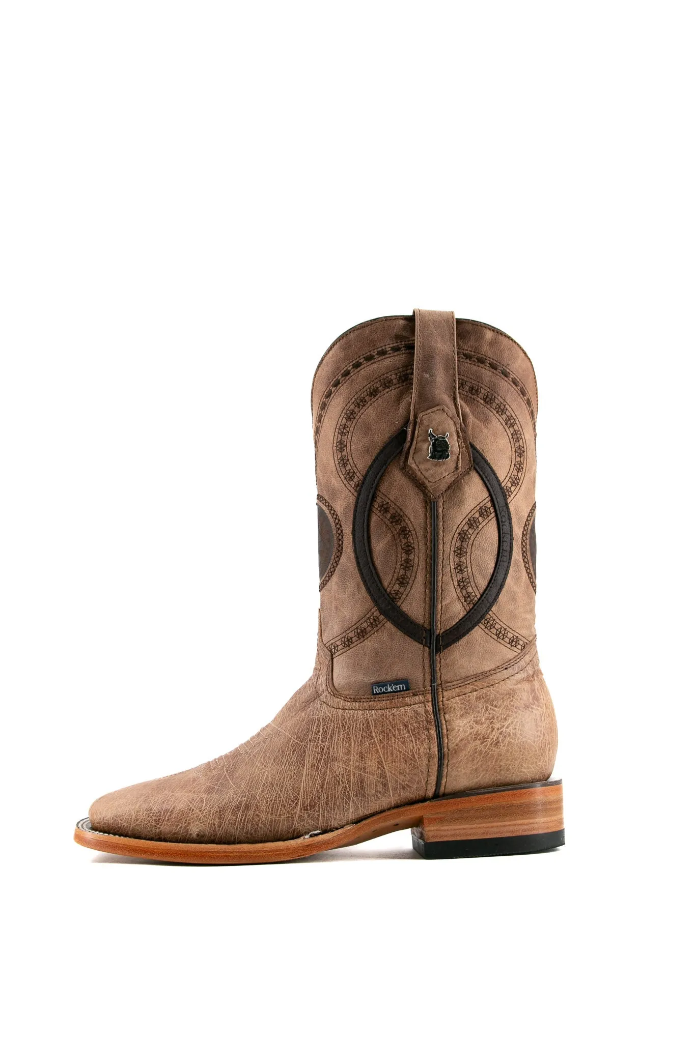 Smooth Ostrich Square Toe Exotic Cowboy Boot