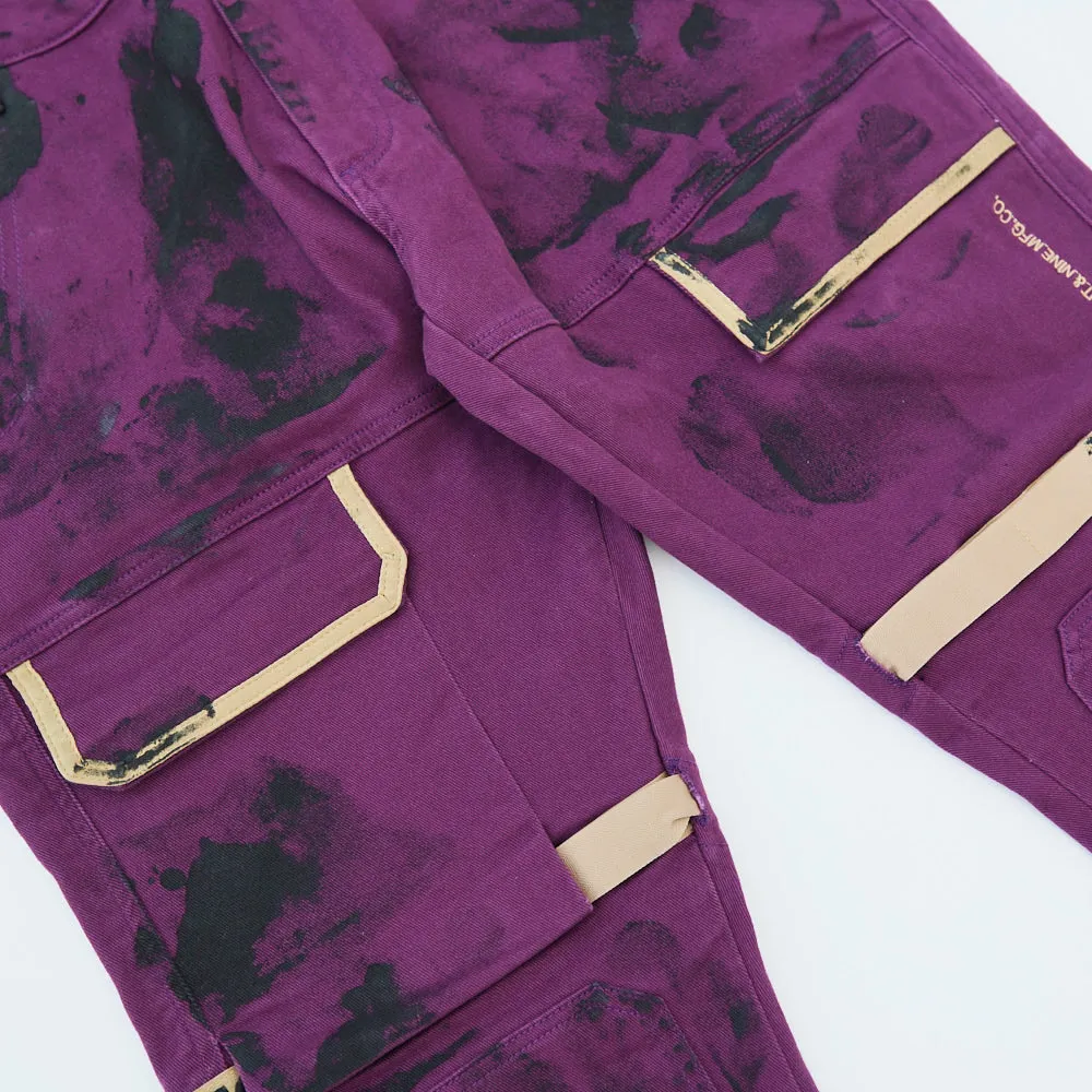 Strapped Up Utility Pant Berry Wash