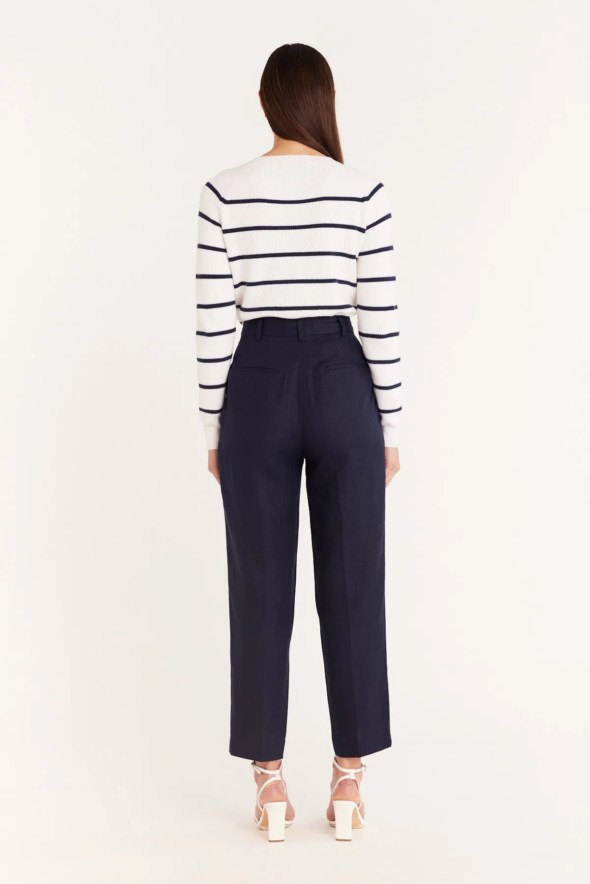 Taomina Linen Pant - Navy