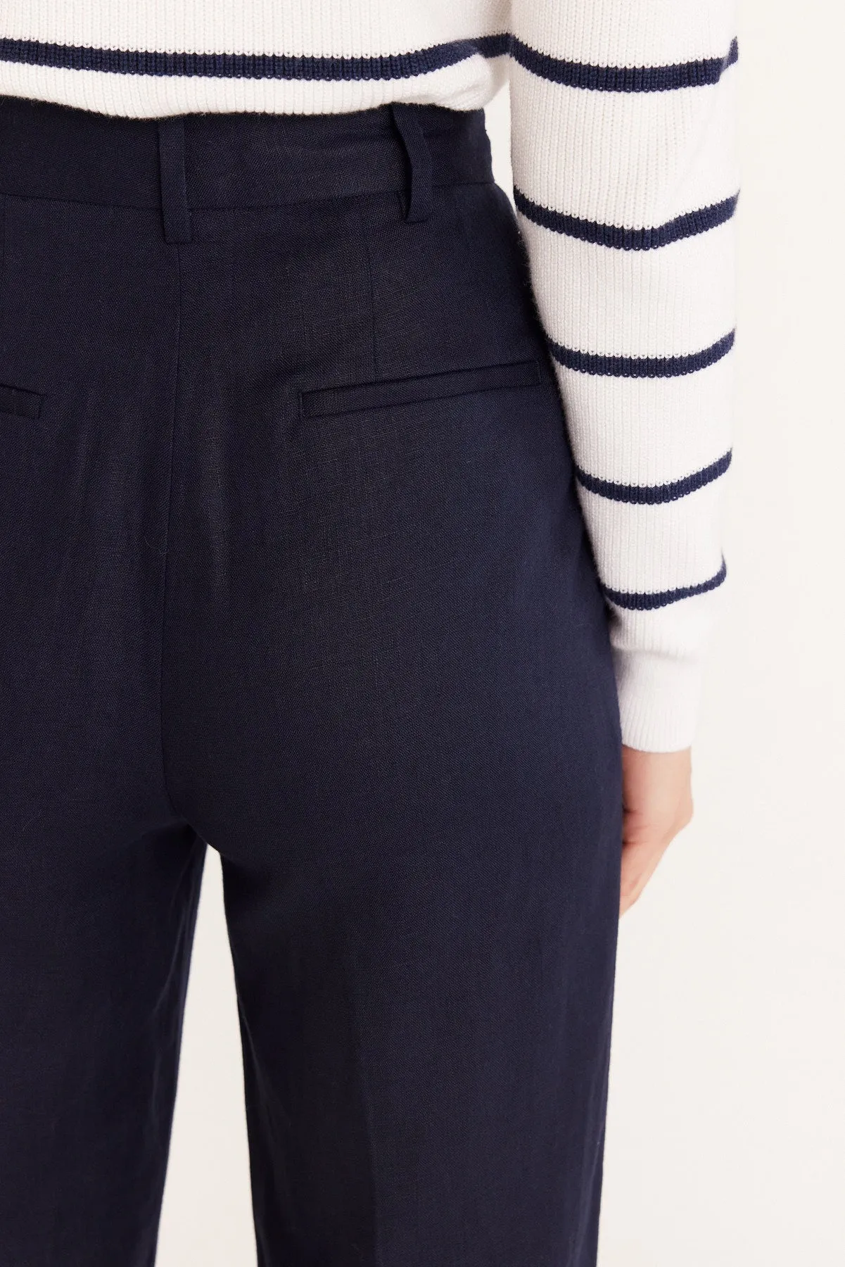 Taomina Linen Pant - Navy