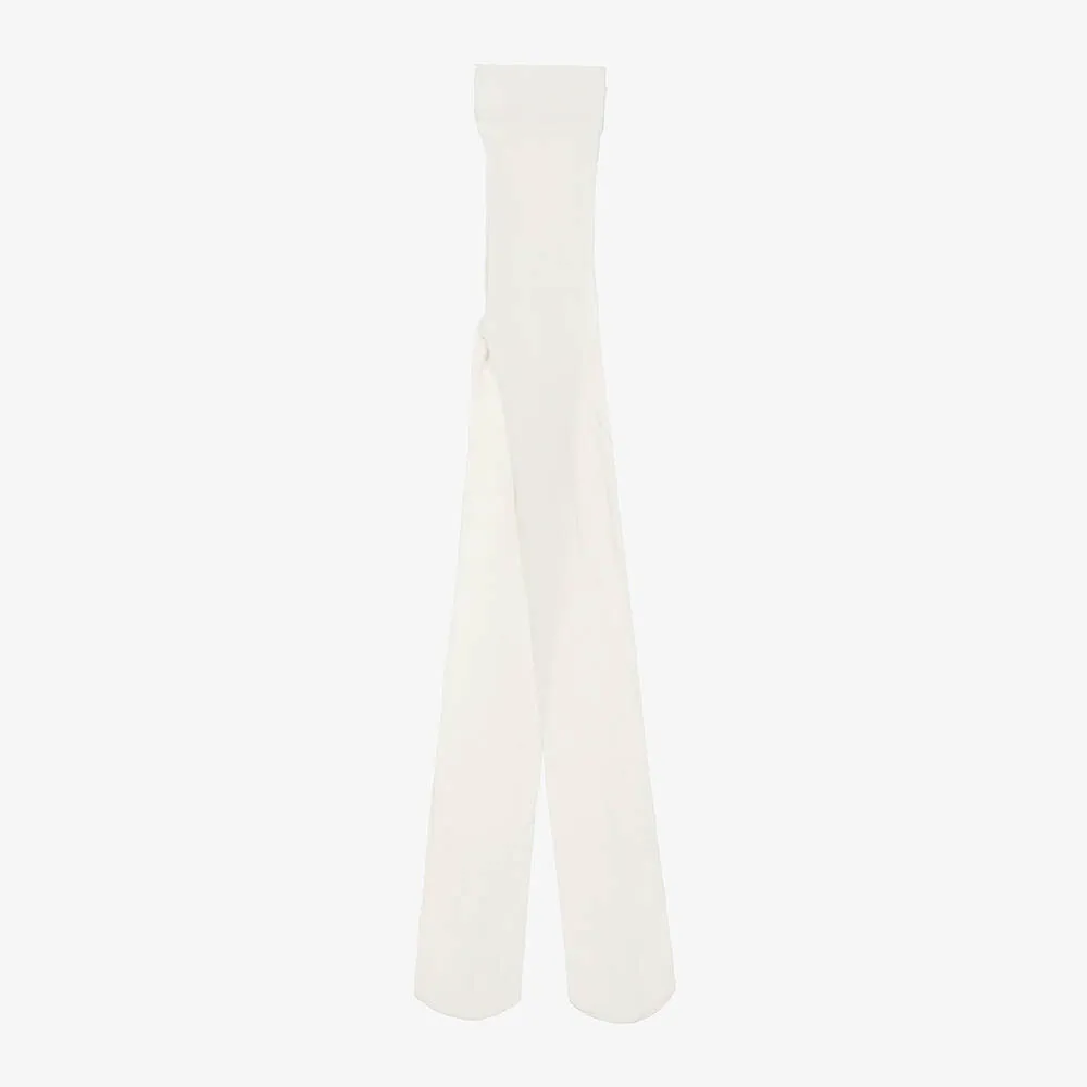 Teen Girls Ivory Dot Tights