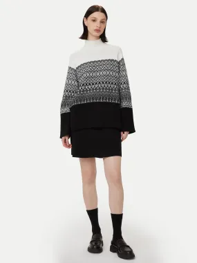 The Fair Isle Sweater  in Black