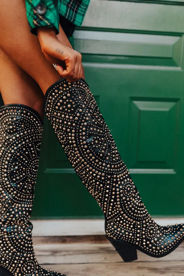 The Sawyer Thigh High Embellished Boot