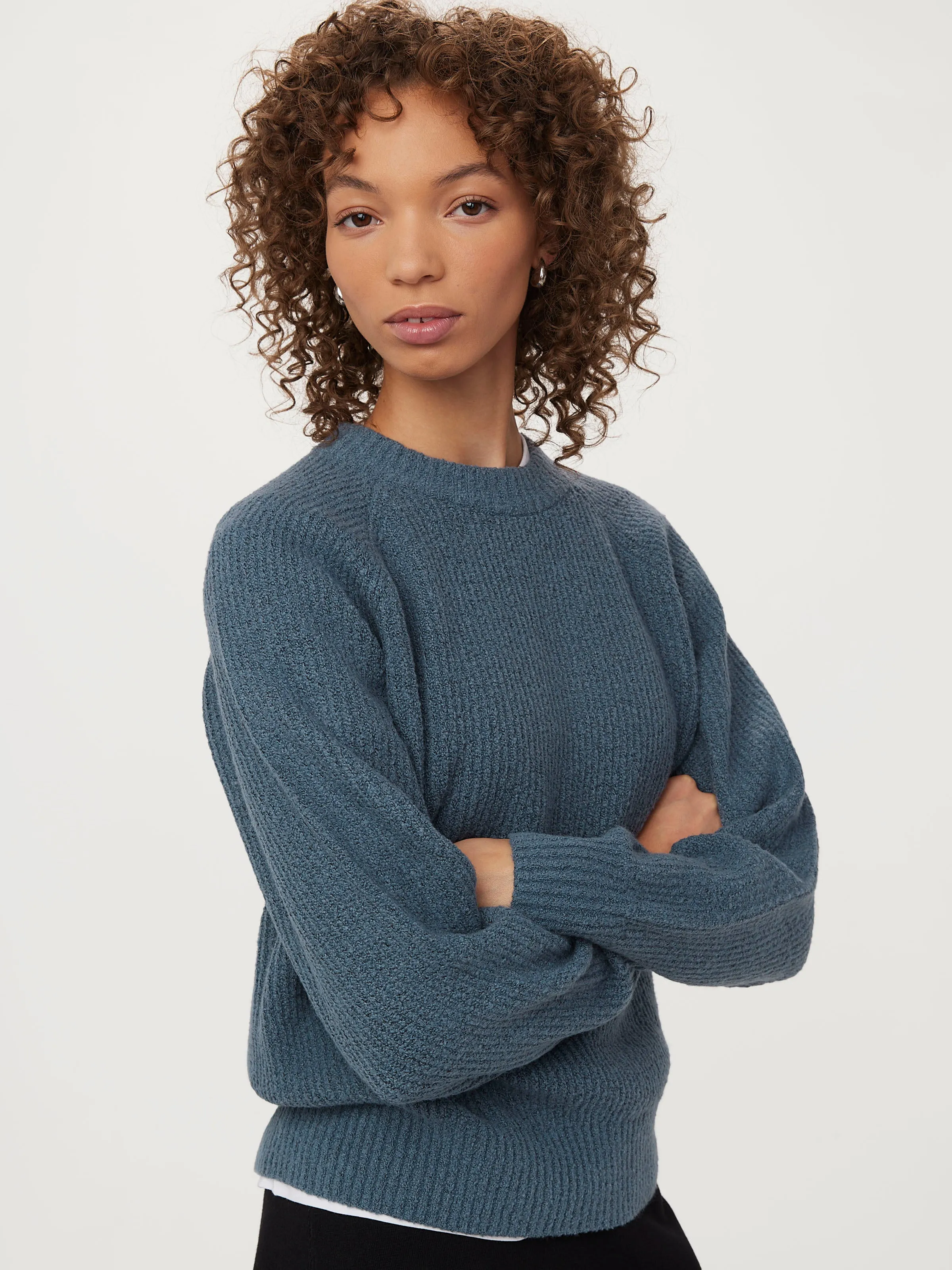 The Seawool Crewneck Sweater in China Blue