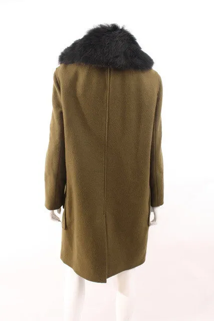 THEORY Coat w/Fur Collar