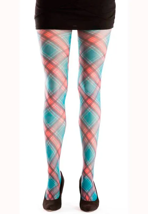 Tiffany Quinn Diagonal Tartan Tights ()