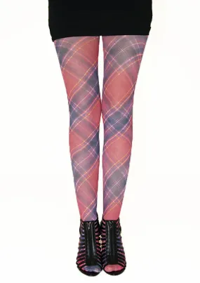 Tiffany Quinn Diagonal Tartan Tights ()