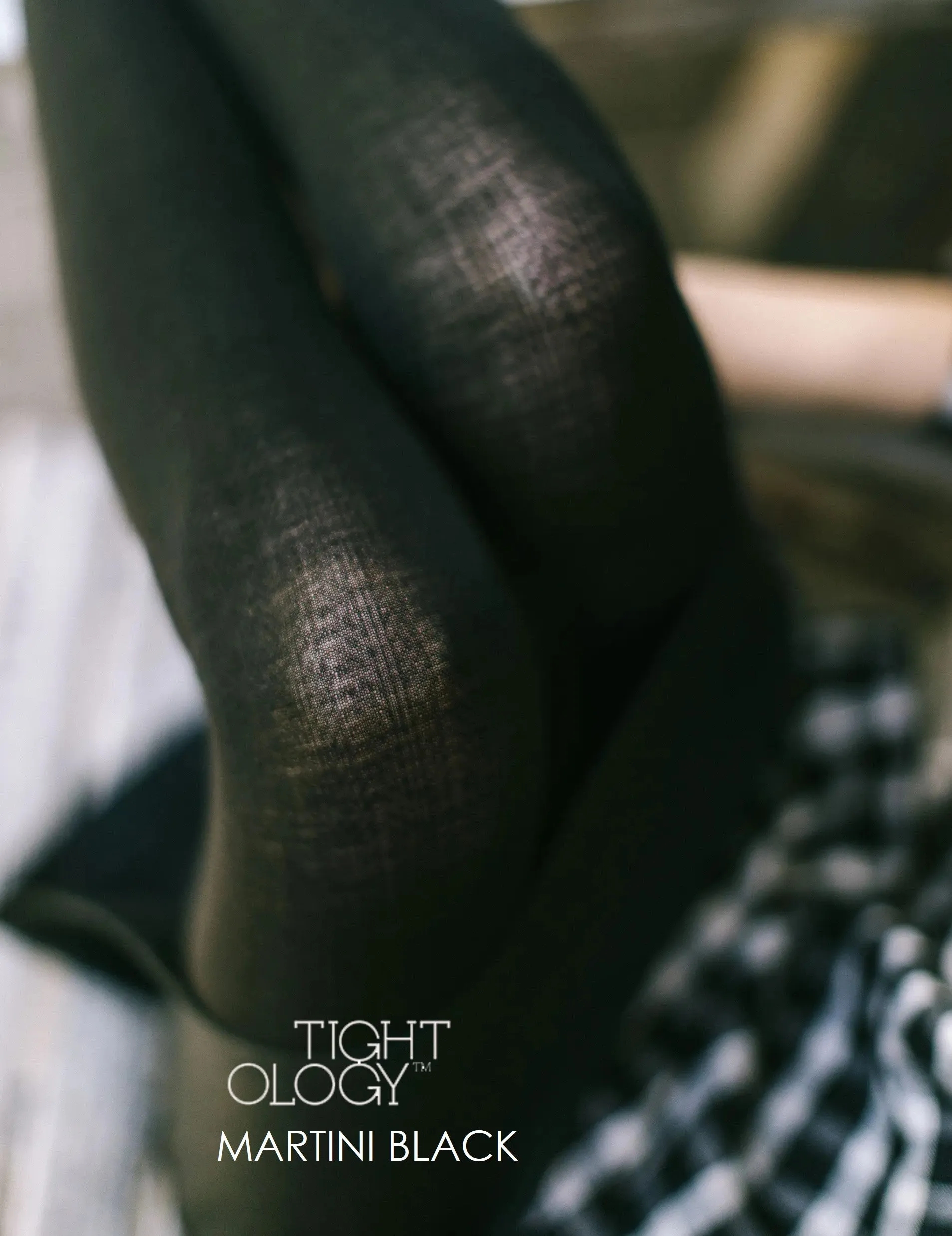 Tightology Martini Black Wool Tights