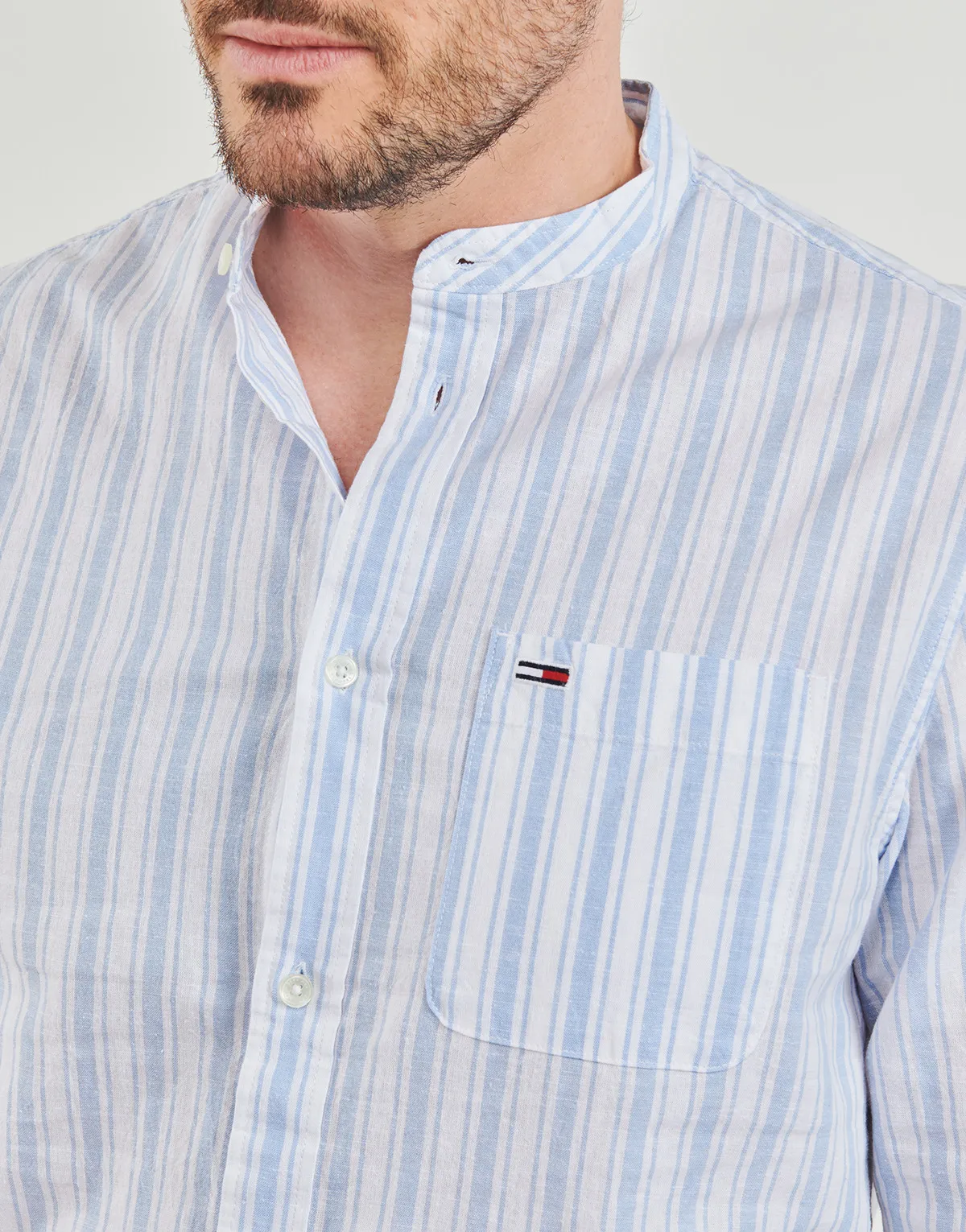 Tommy Jeans TJM MAO STRIPE LINEN BLEND SHIRT