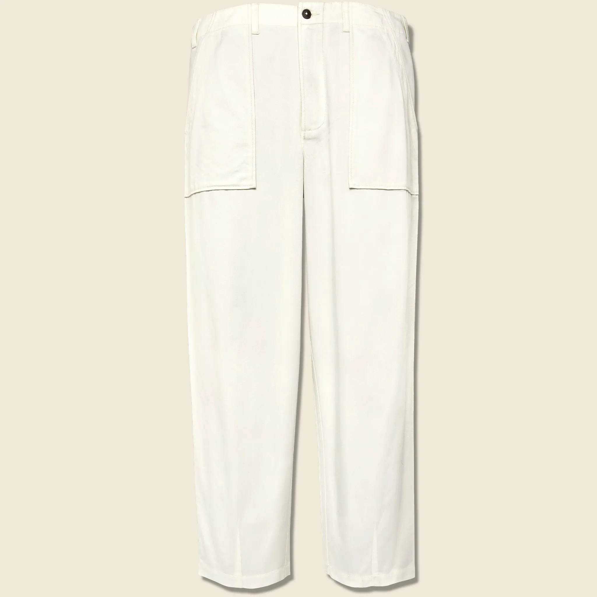 Twill Fatigue Pant - Ecru