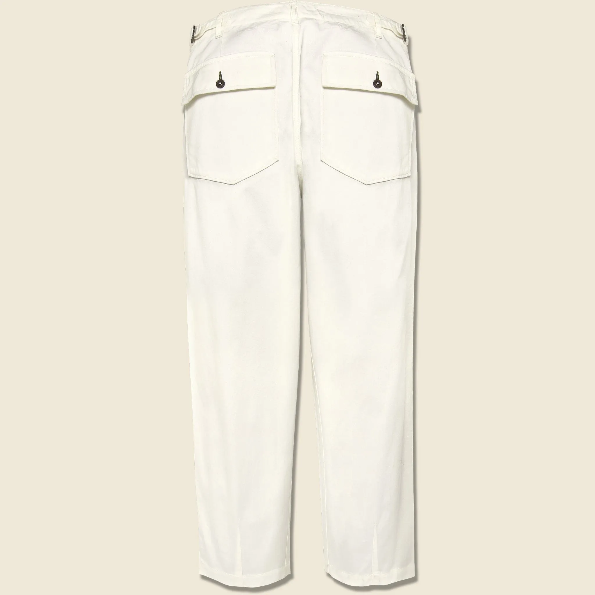 Twill Fatigue Pant - Ecru