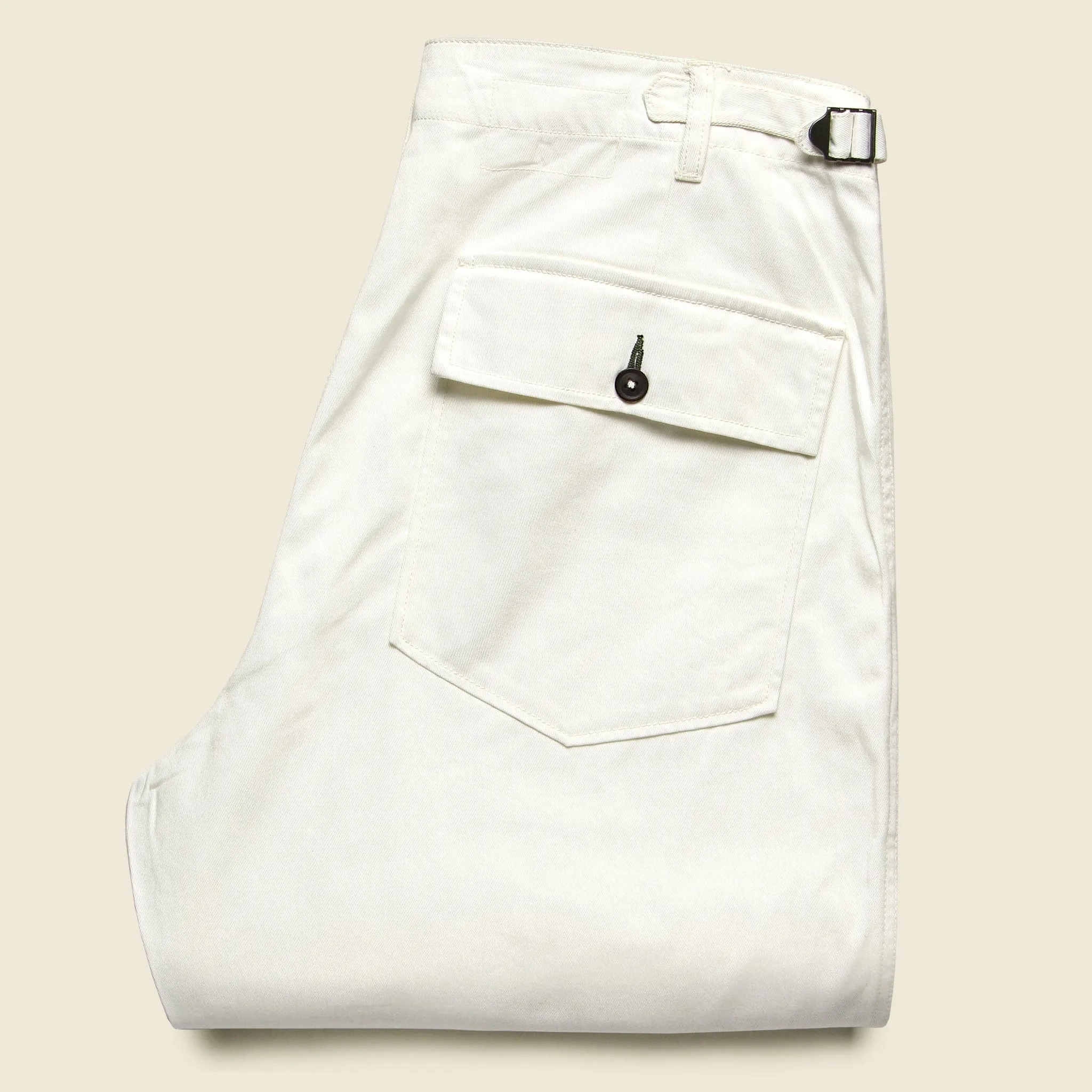 Twill Fatigue Pant - Ecru