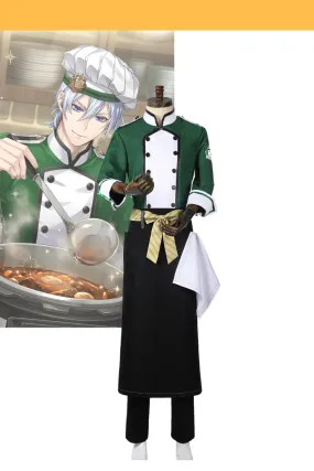 Twisted Wonderland NRC Master Chef Green Uniform Cosplay Costume