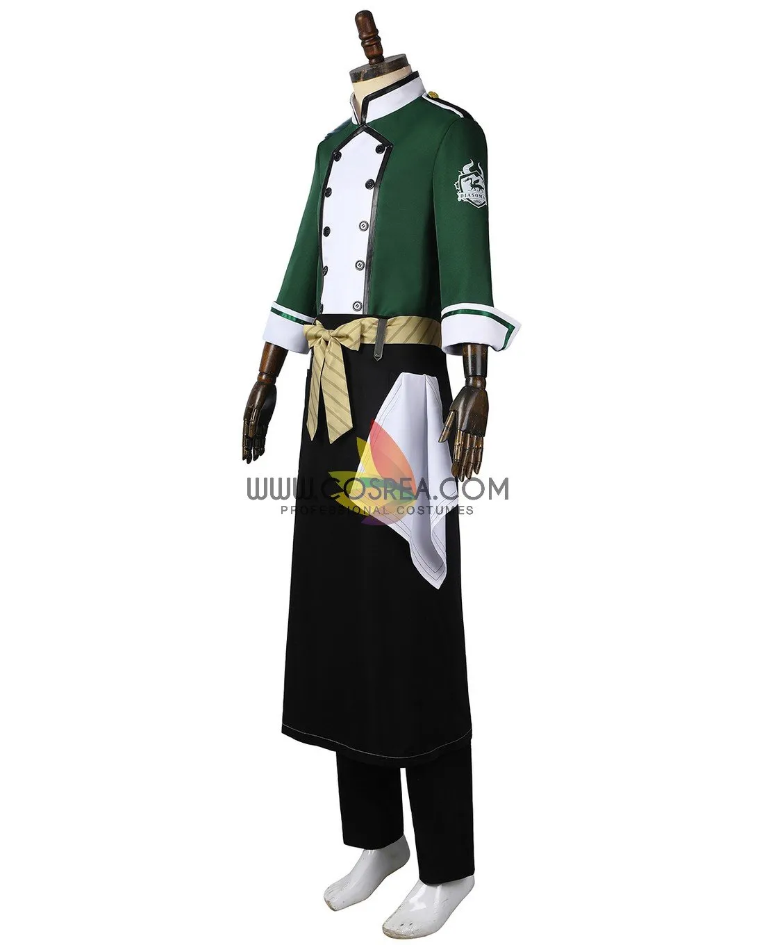 Twisted Wonderland NRC Master Chef Green Uniform Cosplay Costume