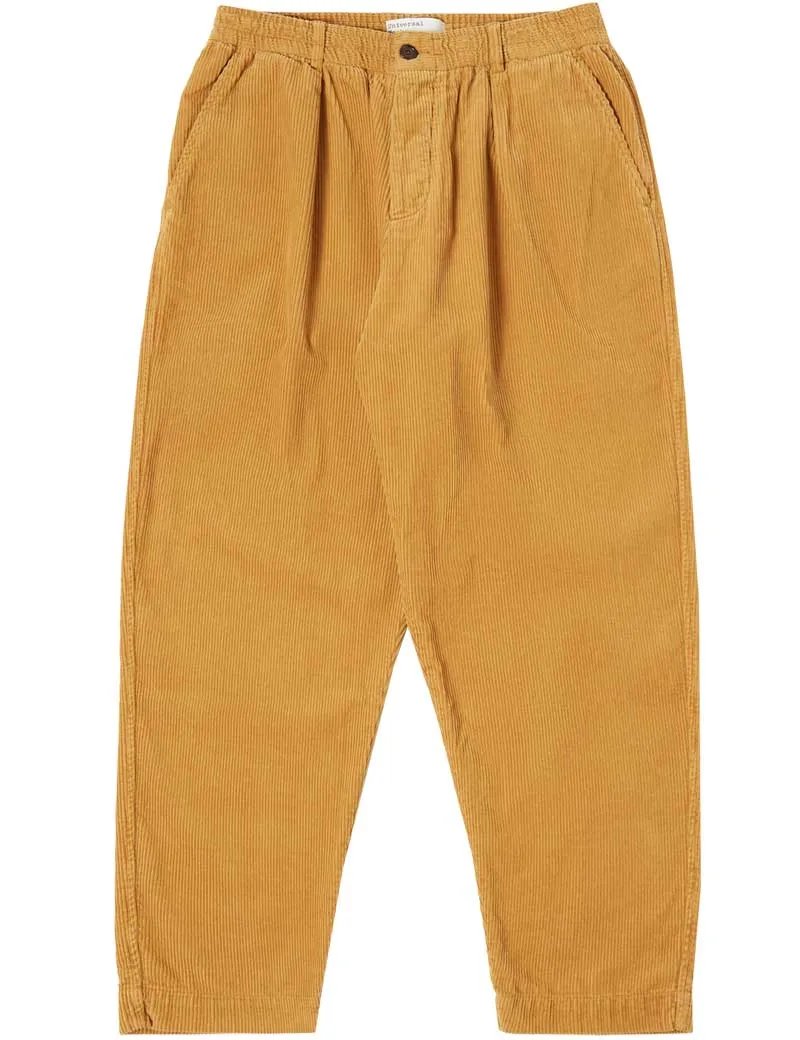 Universal Works Pleated Cord Track Pant Corn