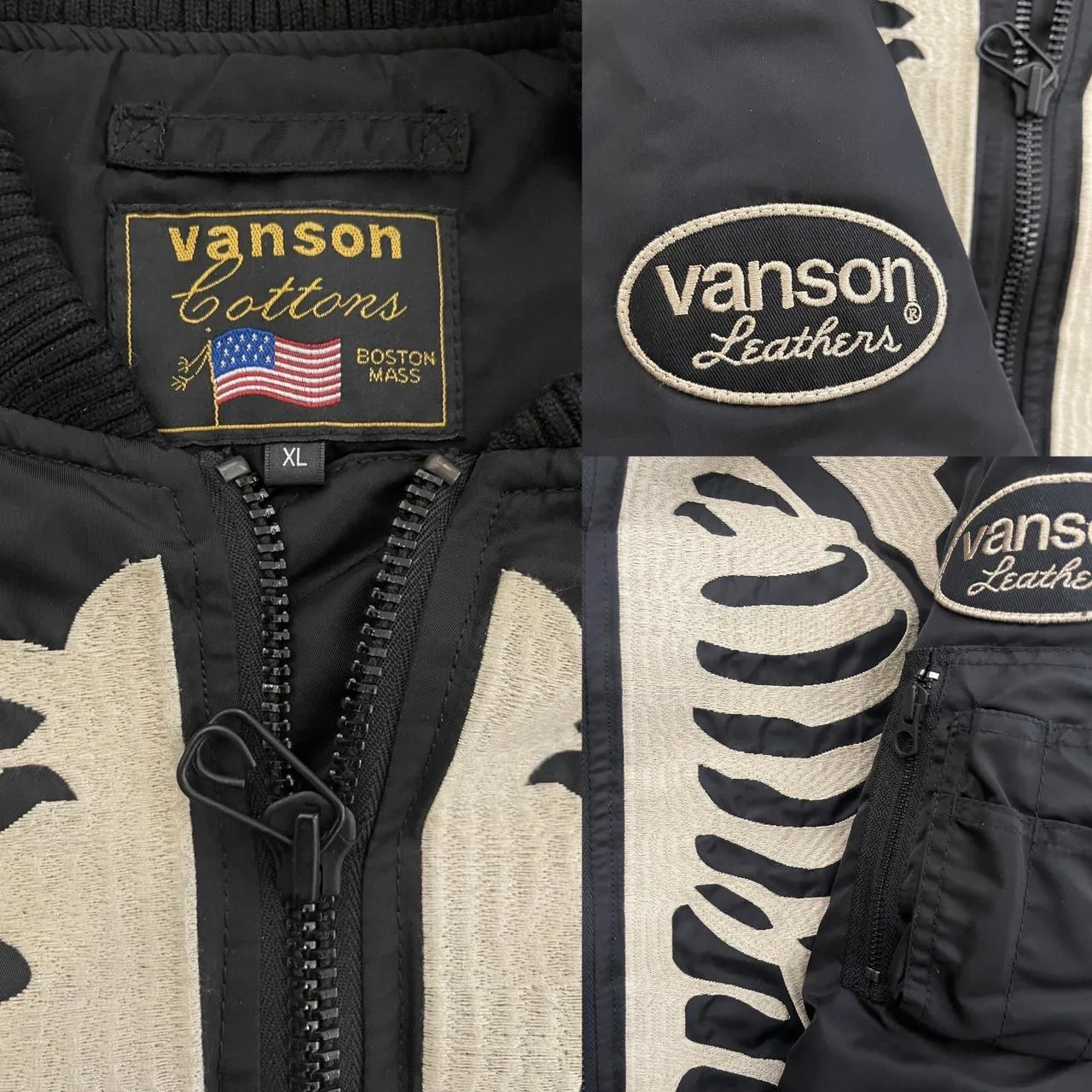 Vanson Skeleton Bomber Jacket