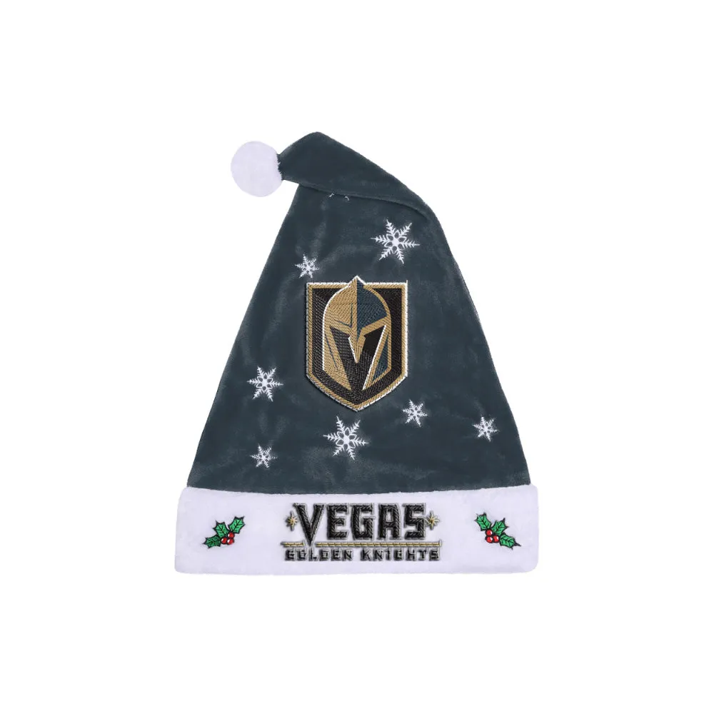 VEGAS GOLDEN KNIGHTS SNOWFLAKE SANTA HAT