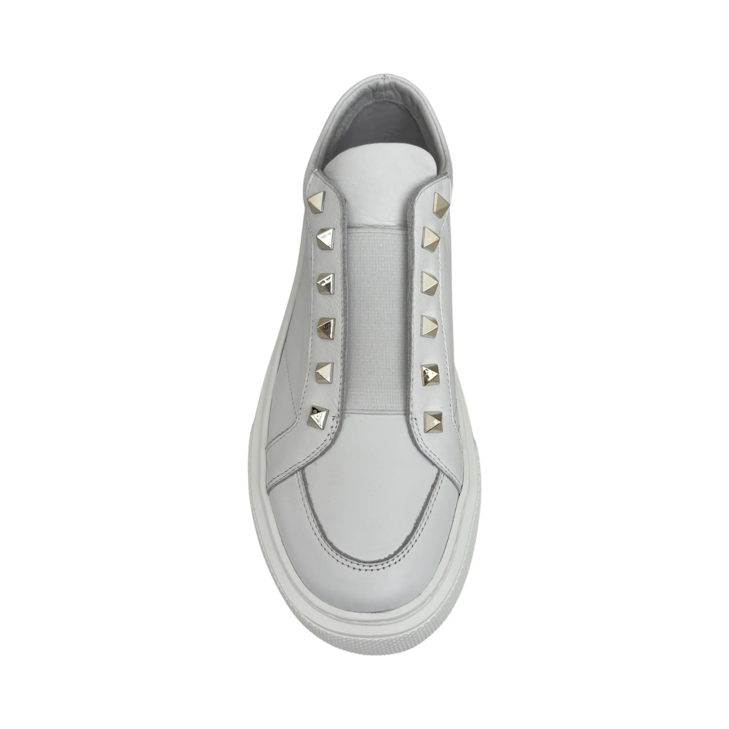 Vino White/Metallic Stud Sneaker