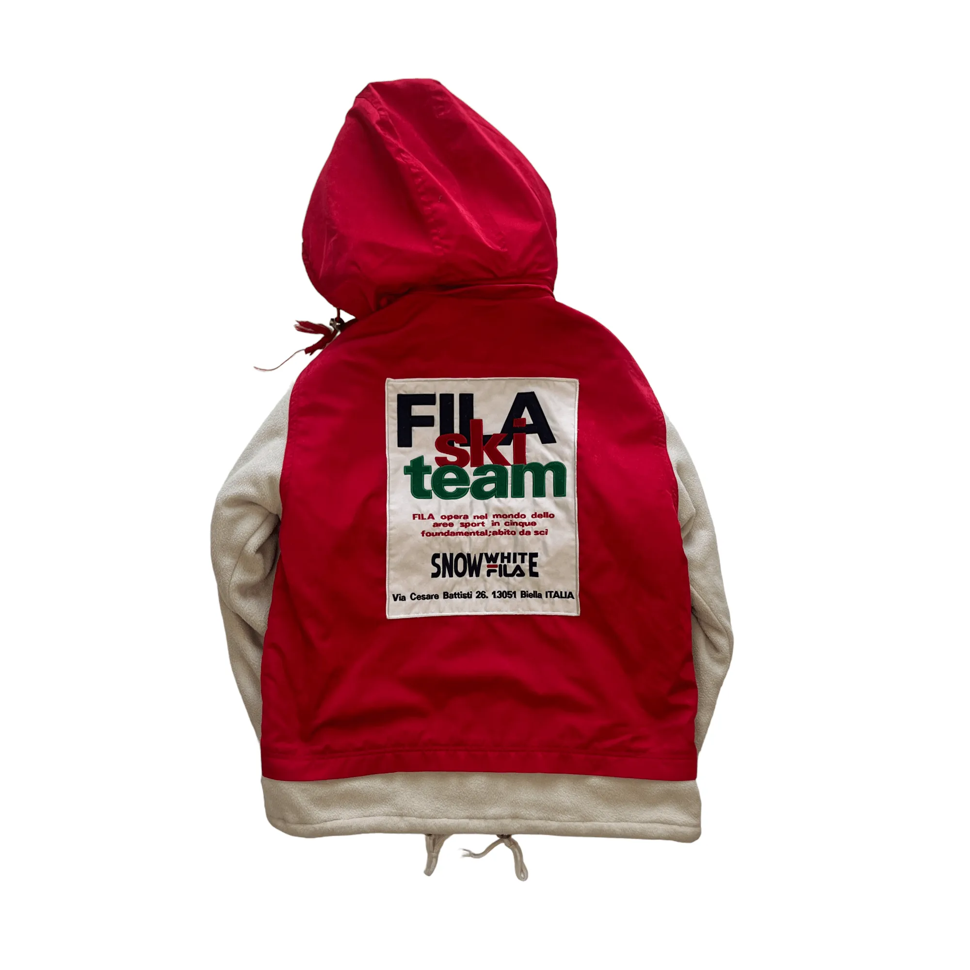 Vintage 90s Red + White Fila Ski Team Coat - Medium