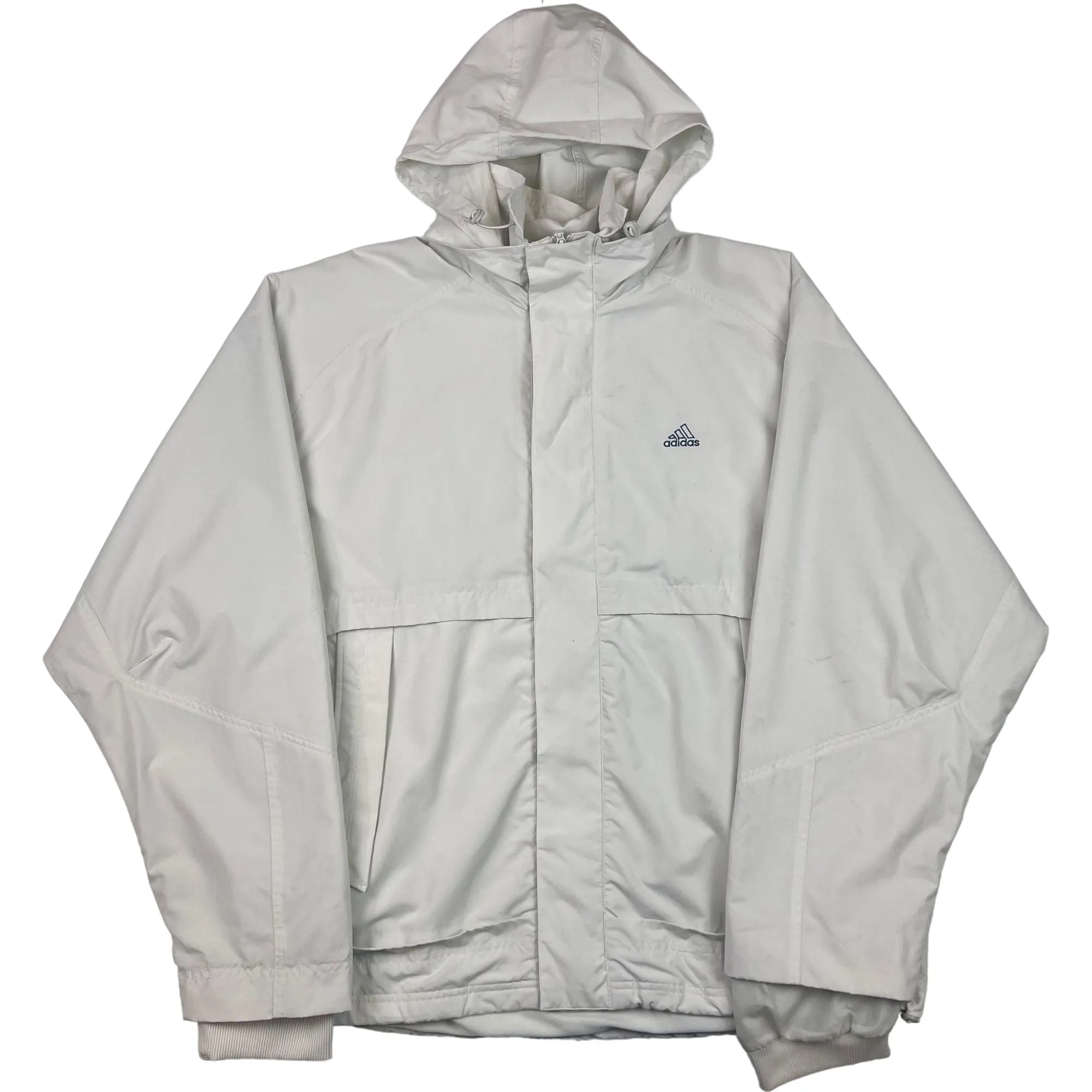 Vintage Adidas 90's Hooded Jacket Cream