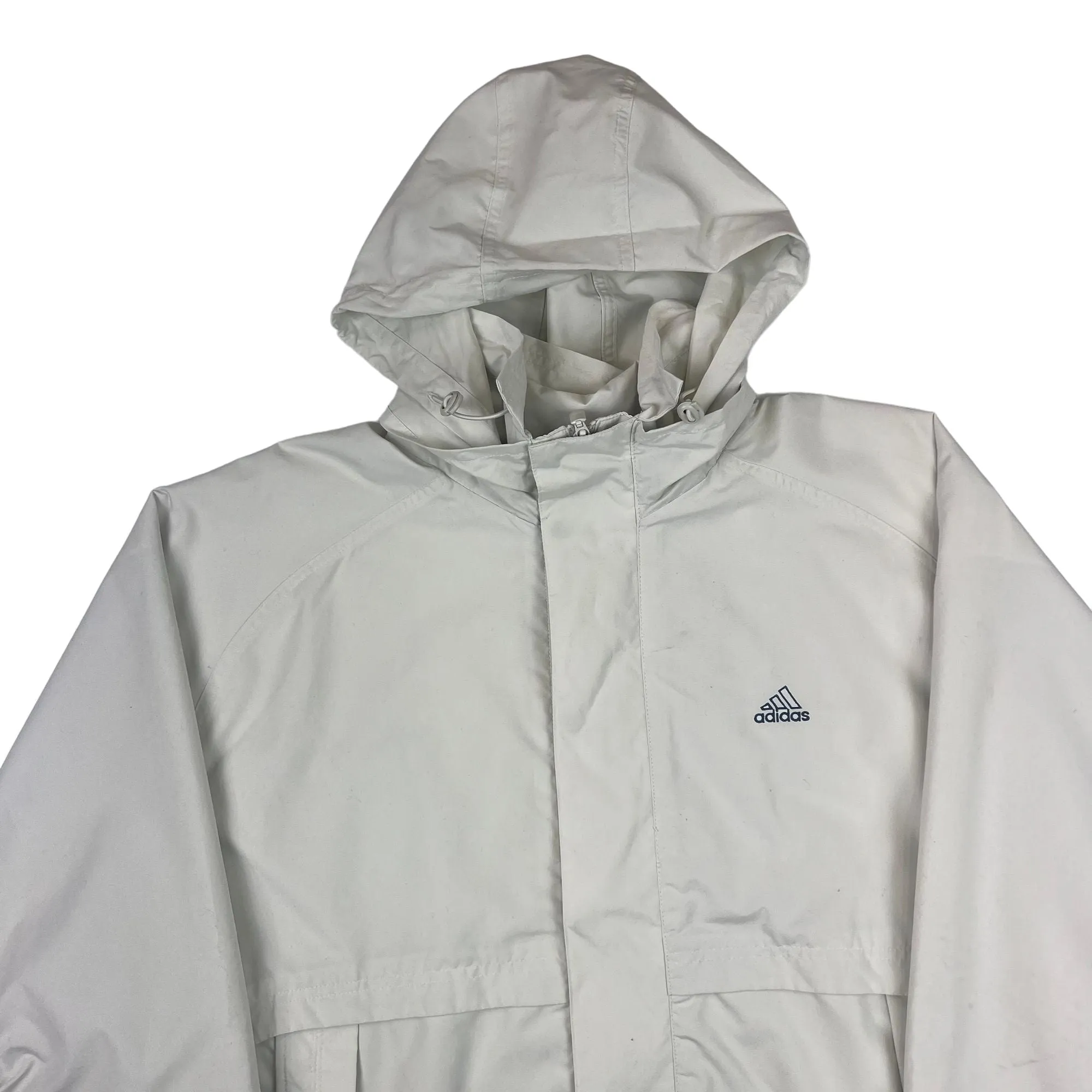 Vintage Adidas 90's Hooded Jacket Cream