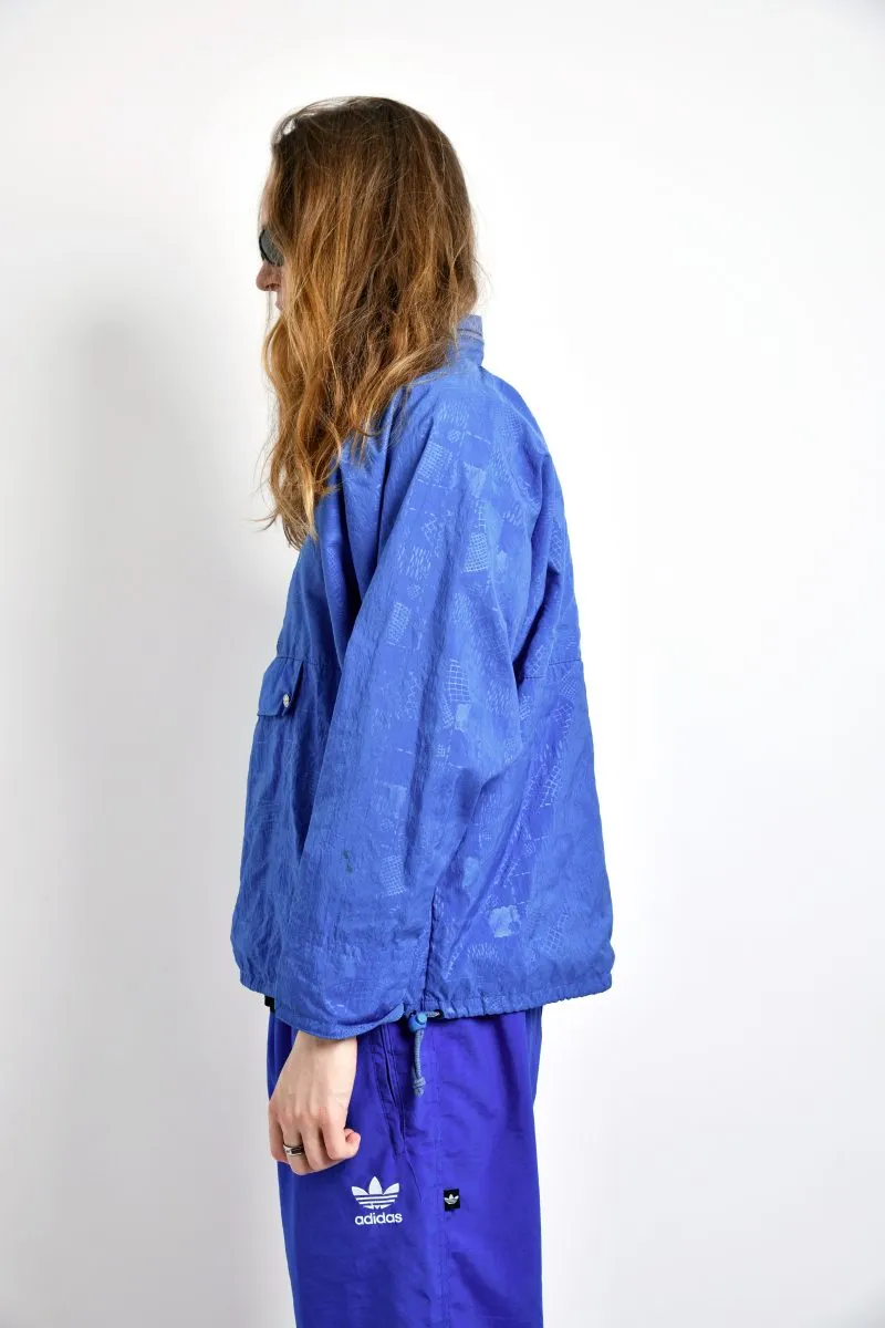 Vintage windbreaker blue jacket