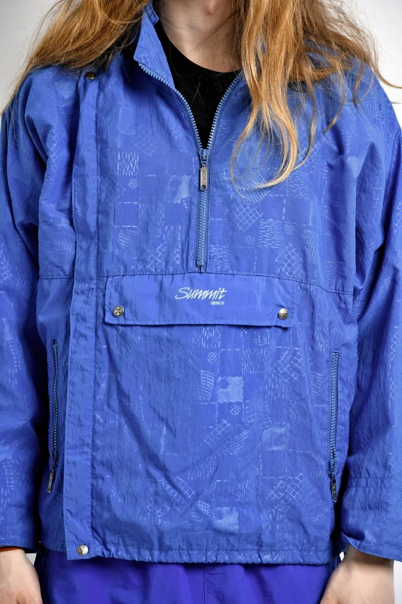 Vintage windbreaker blue jacket