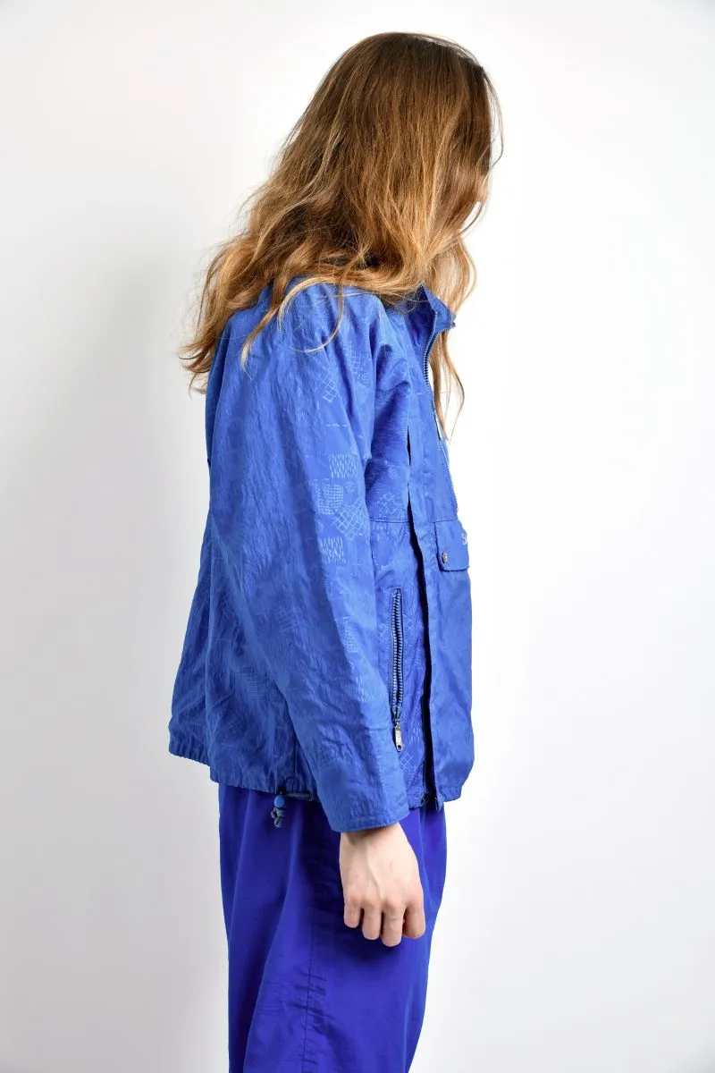 Vintage windbreaker blue jacket