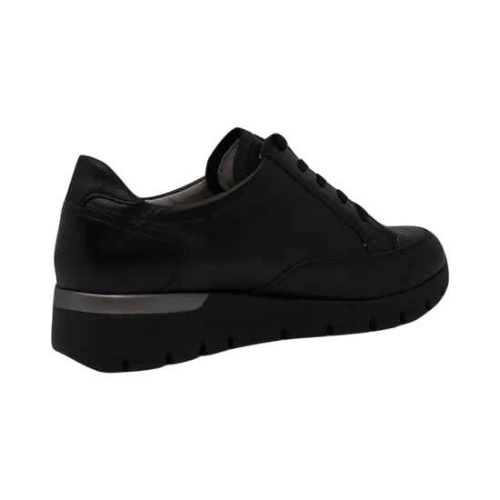 Waldlaufer Women's K-Ramona Sneaker Black Leather